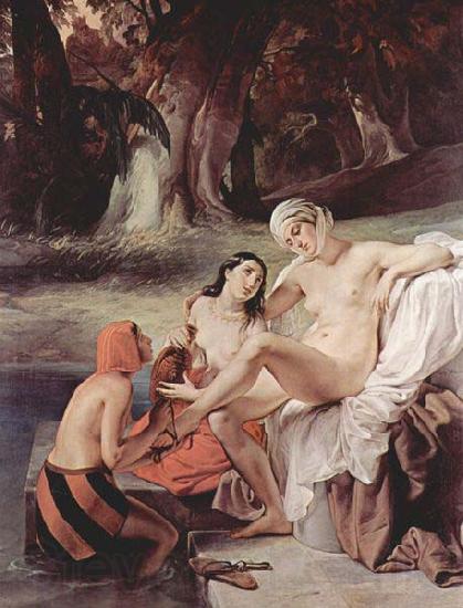 Francesco Hayez Bathsheba Bathing France oil painting art